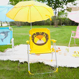 Maxbell Kids Camping Chair with Umbrella Beach Chair for Travel Camping Picnic yellow