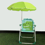 Maxbell Kids Camping Chair with Umbrella Beach Chair for Travel Camping Picnic green