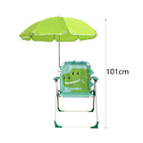 Maxbell Kids Camping Chair with Umbrella Beach Chair for Travel Camping Picnic green