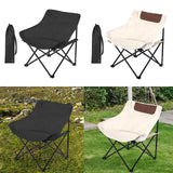 Maxbell Folding Camping Chair Nonslip Portable Foldable Chair for BBQ Fishing Hiking Black