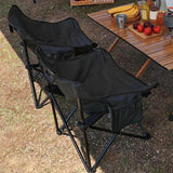 Maxbell Folding Camping Chair Nonslip Portable Foldable Chair for BBQ Fishing Hiking Black