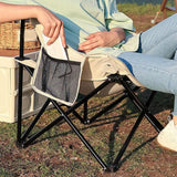 Maxbell Folding Camping Chair Nonslip Portable Foldable Chair for BBQ Fishing Hiking Beige White