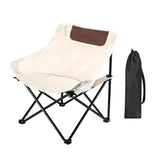 Maxbell Folding Camping Chair Nonslip Portable Foldable Chair for BBQ Fishing Hiking Beige White