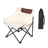 Maxbell Folding Camping Chair Nonslip Portable Foldable Chair for BBQ Fishing Hiking Beige White