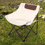 Maxbell Folding Camping Chair Nonslip Portable Foldable Chair for BBQ Fishing Hiking Beige White