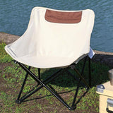 Maxbell Folding Camping Chair Nonslip Portable Foldable Chair for BBQ Fishing Hiking Beige White