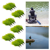 Maxbell 4 Pieces Fishing Lures Artificial Baits with Hook for Perch Bluegill Panfish Hook 13.6mmx7.6mm