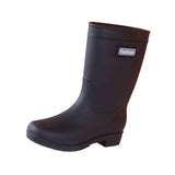 Maxbell Women's Rain Boots Waterproof Boots Rain Shoes for Outdoor Camping Traveling Black EU Size 37