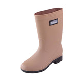 Maxbell Maxbell Women's Rain Boots Waterproof Boots Rain Shoes for Outdoor Camping Traveling Khaki EU Size 38