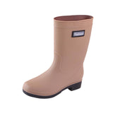 Maxbell Maxbell Women's Rain Boots Waterproof Boots Rain Shoes for Outdoor Camping Traveling Khaki EU Size 38