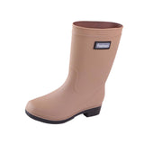 Maxbell Maxbell Women's Rain Boots Waterproof Boots Rain Shoes for Outdoor Camping Traveling Khaki EU Size 38