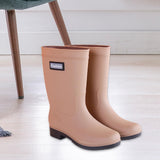 Maxbell Maxbell Women's Rain Boots Waterproof Boots Rain Shoes for Outdoor Camping Traveling Khaki EU Size 38