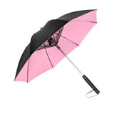 Maxbell Umbrella with Fan Compact Sun Umbrella for Camping Outdoor Activities Travel pink