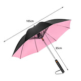Maxbell Umbrella with Fan Compact Sun Umbrella for Camping Outdoor Activities Travel pink