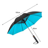 Maxbell Umbrella with Fan Compact Sun Umbrella for Camping Outdoor Activities Travel blue