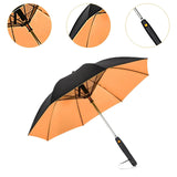 Maxbell Umbrella with Fan Compact Sun Umbrella for Camping Outdoor Activities Travel yellow