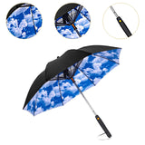 Maxbell Umbrella with Fan Compact Sun Umbrella for Camping Outdoor Activities Travel sky and clouds