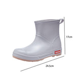 Maxbell Women Rain Boots Waterproof Anti Slip Rainboots for Outdoor Hiking Traveling 245cmx17cm gray