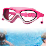 Maxbell Kids Swim Goggles Anti Fog Wide View Eyewear for Indoor Water Sports Outdoor White Pink