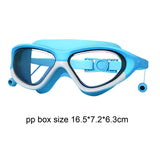 Maxbell Kids Swim Goggles Anti Fog Wide View Eyewear for Indoor Water Sports Outdoor White Blue