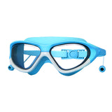 Maxbell Kids Swim Goggles Anti Fog Wide View Eyewear for Indoor Water Sports Outdoor White Blue