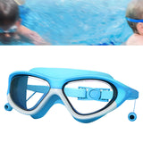 Maxbell Kids Swim Goggles Anti Fog Wide View Eyewear for Indoor Water Sports Outdoor White Blue