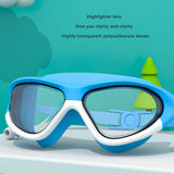 Maxbell Kids Swim Goggles Anti Fog Wide View Eyewear for Indoor Water Sports Outdoor White Blue