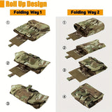 Maxbell Waist Pack Roll up Tool Bag Organizer Pack for Backpacking Motorbike Cycling Army Green