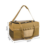 Maxbell 80 Liters Travel Camping Duffel Bag for Hiking Cookware 65x35x35cm Versatile Khaki