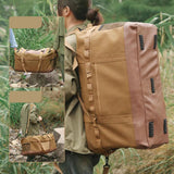 Maxbell 80 Liters Travel Camping Duffel Bag for Hiking Cookware 65x35x35cm Versatile Khaki