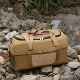 Maxbell 80 Liters Travel Camping Duffel Bag for Hiking Cookware 65x35x35cm Versatile Khaki