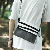 Maxbell Shoulder Bag Adjustable Strap Fashion Men Supplies Carry Bag Women Chest Bag White