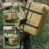 Maxbell Outdoor Camping Storage Bag Heavy Duty Storage Tote Bag for Sports Equipment Khaki