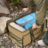 Maxbell Outdoor Camping Storage Bag Heavy Duty Storage Tote Bag for Sports Equipment Khaki