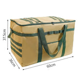 Maxbell Outdoor Camping Storage Bag Heavy Duty Storage Tote Bag for Sports Equipment Khaki
