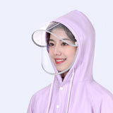 Maxbell Rain Poncho for Women with Hood Reusable Rain Coat for Fishing Hiking Riding
