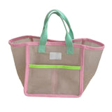 Maxbell Mesh Beach Tote Handbag Travel Makeup Bag for Women Kids Toys Outdoor Sports