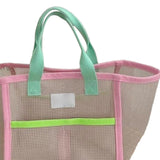 Maxbell Mesh Beach Tote Handbag Travel Makeup Bag for Women Kids Toys Outdoor Sports