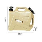Maxbell Water Container with Spigot No Leakage Water Jug for Camping BBQ Backpacking 12L Khaki