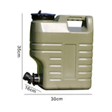 Maxbell Water Container with Spigot No Leakage Water Jug for Camping BBQ Backpacking 12L Green 1 Handle
