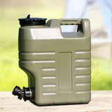 Maxbell Water Container with Spigot No Leakage Water Jug for Camping BBQ Backpacking 12L Green 1 Handle