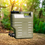 Maxbell Water Container with Spigot No Leakage Water Jug for Camping BBQ Backpacking 12L Green 1 Handle