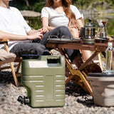 Maxbell Water Container with Spigot No Leakage Water Jug for Camping BBQ Backpacking 12L Green 1 Handle