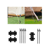 Maxbell Awning Rod Holder Camping Tent Pole Holder for Shelter Traveling Picnic 2 Rod Holder 4 Nails