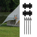 Maxbell Awning Rod Holder Camping Tent Pole Holder for Shelter Traveling Picnic 2 Rod Holder 4 Nails