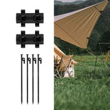 Maxbell Awning Rod Holder Camping Tent Pole Holder for Shelter Traveling Picnic 2 Rod Holder 4 Nails