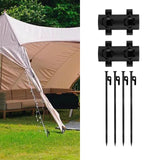 Maxbell Awning Rod Holder Camping Tent Pole Holder for Shelter Traveling Picnic 2 Rod Holder 4 Nails