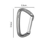 Maxbell Carabiner Clip D Shape Spring Snaps Key Ring Hook for Outdoor Camping Sports Light Grey