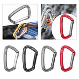 Maxbell Carabiner Clip D Shape Spring Snaps Key Ring Hook for Outdoor Camping Sports Light Grey