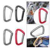 Maxbell Carabiner Clip D Shape Spring Snaps Key Ring Hook for Outdoor Camping Sports Light Grey